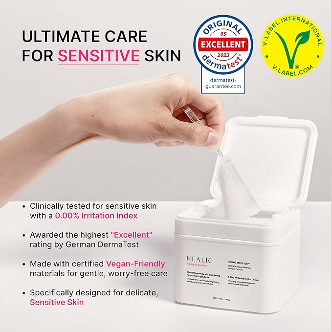 Toning Active Pad – Dual-Textured Toner Pads for Brightening, Hydrating, and Soothing with Tranexamic Acid & Hyaluronic Acid – Gentle for Sensitive Skin, Korean Skin Care, Vegan, 70 Pads