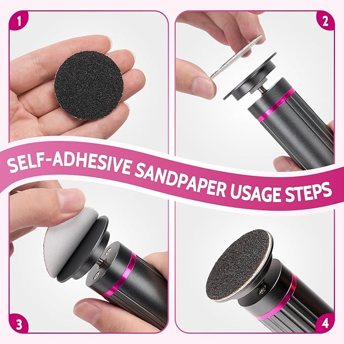 60pcs Replaceable Sandpaper Refill Discs for Electric Foot Callus Remover Hard Dry Dead Skin Remova(120 Grit 30pcs and 80 Grit 30pcs)
