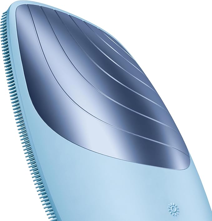 GESKE SmartAppGuided Sonic Thermo Facial Brush | 6 in 1 | Skin Cleansing | Cleansing Brush with Thermal Function | Electric Facial Massager