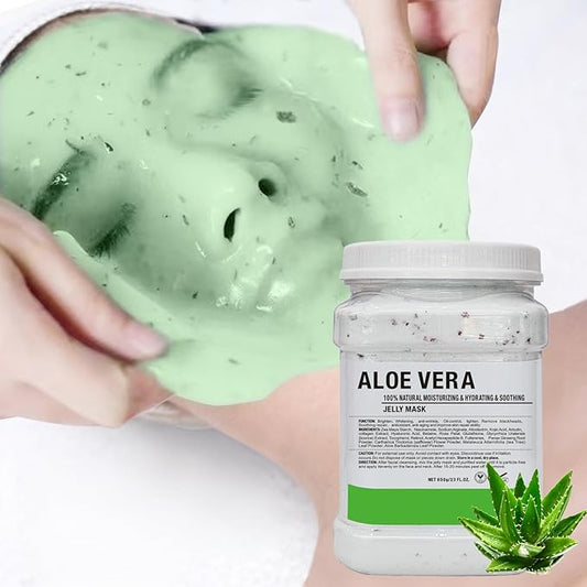 Jelly Mask for Facials Professional Natural Gel Face Masks, Hyaluronic acid Hydrating Rubber Mask Jar Face Mask SkinCare 23 Fl Oz (Aloe Vera)