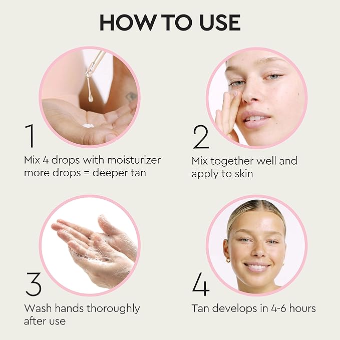 Tanologist Medium Self Tan Drops, Streak-Free Body & Face Tanning Drops, No Fake Tan Smell, For Moisturizer & Lotion, Bronzing Face Tanner, Skincare Ingredients, Vegan, 1.01 fl. oz/30 ml Bottle