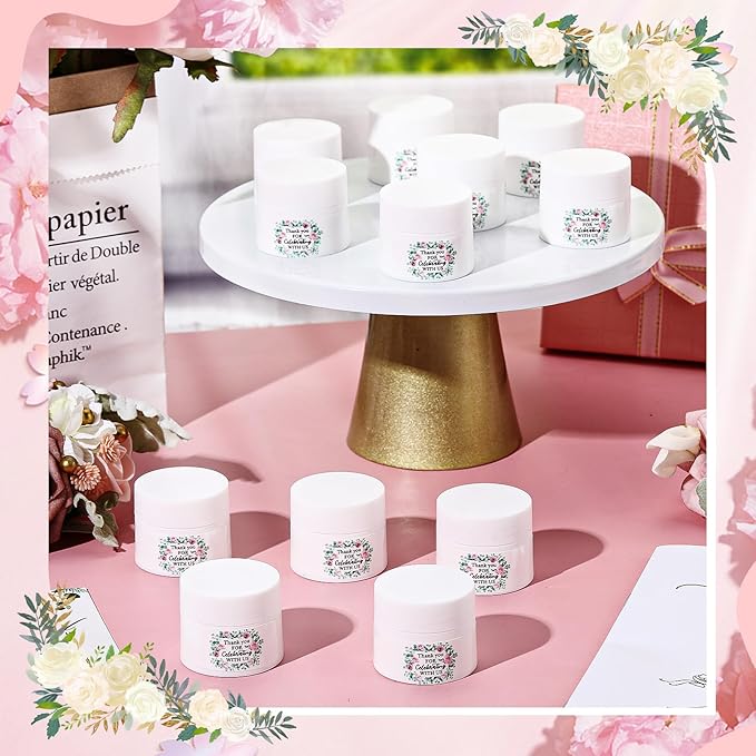 12 Pcs Thank You Lip Sleeping Mask Bulk Bridal Shower Gifts for Guests Thank You for Celebrating with Us Lip Mask Moisturize Nourish for Wedding Bridal Shower Favor Christmas Gift(Floral)