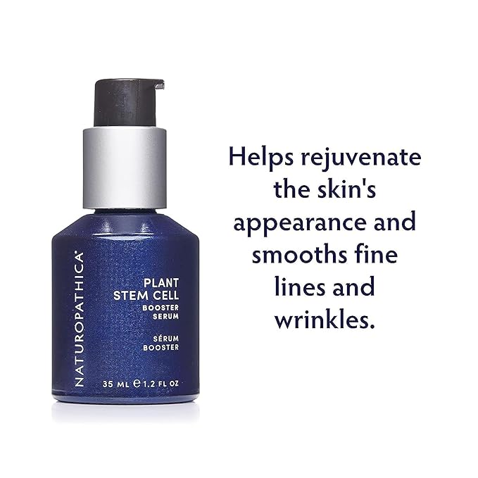 Naturopathica Plant Stem Cell Booster Serum, Daily Anti-Aging Face Serum to Smooth Fine Lines, Firming Facial Serum Helps Plump & Protect Skin, 1.18 fl oz