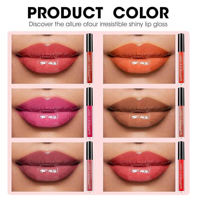 AZEN 100 Pack Lip Gloss Bulk Set, Shimmery Lip Gloss for Women and Girls With Rich Varied Colors