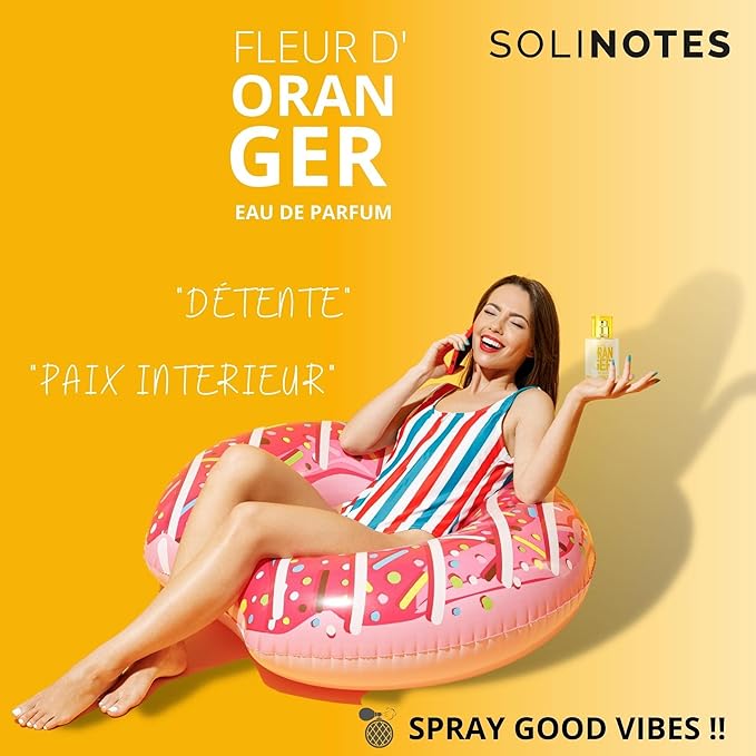 Solinotes Orange Blossom Perfume for Women & Men, 1.7 Fl Oz/ 50 ML Eau De Parfum, Delicate Floral and Soothing Scent with Premium Ingredients - Clean Perfume, Cruelty Free, Vegan, Made in France