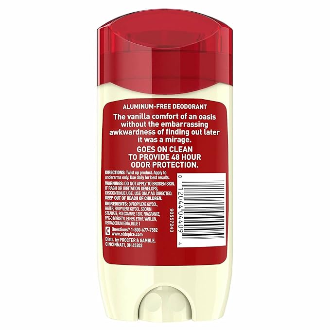 Old Spice Deodorant for Men, Oasis with Vanilla Notes Scent Inspired by Nature 3 Oz (Pack of 1)