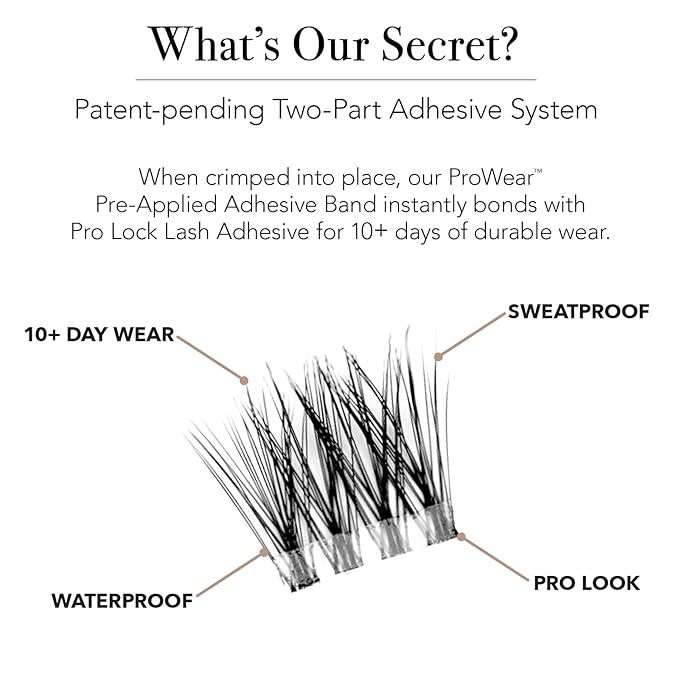 Pro Lash Starter Kit | Professionally Styled Lashes at Home | Waterproof | Lasts up to 10 Days with ProLock Adhesive System | 3 Sets of Lashes (Classic Luxe Wispy No.15)