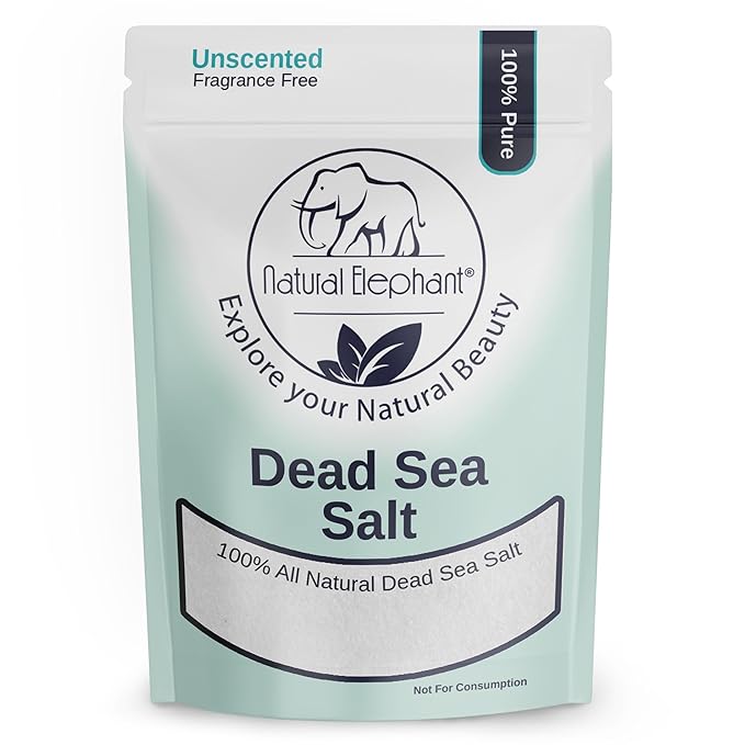 Natural Elephant Dead Sea Bath Salt | 2 Pound Bag | 100% Natural and Pure| Fine Grain | Perfect for Bathing and Soothing Soaks