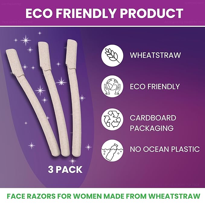 Dermaplaning Tool for Face – Removes Peach Fuzz & Exfoliates Skin | Dermaplane Blade | Facial Razors for Women | Derma Razor | Facial Razor | Face Shaver for Women | Microblade