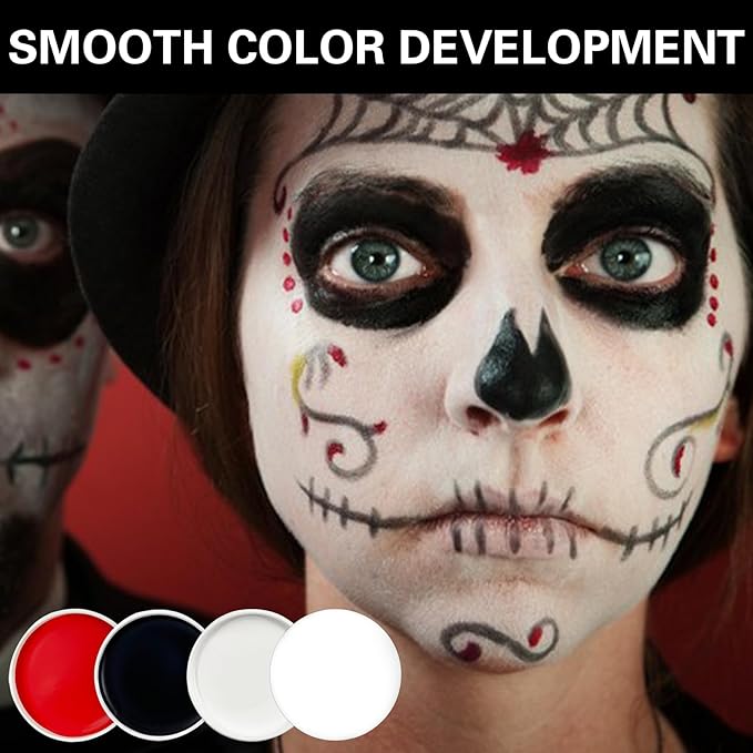 White Face Body Paint Halloween Cosplay Clown Zombie