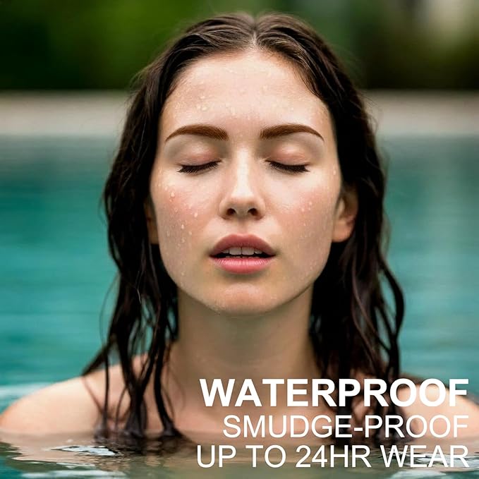 Boobeen 2PCS Wild Liquid Brow Pen, Microblading Natural Eyebrow Pencil with Spiral Brush, Ultra-Precise Tips for Hair-Like Makeup with Brush, Waterproof & Lasts All Day