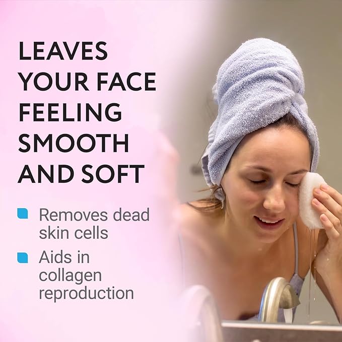 IMPRESA Facial Sponge - Daily Deep Cleansing Face Scrubber - Gentle Exfoliating Pads for Dead Skin Removal - Reusable Face Scrub Pads for Normal to Oily Skin - Pack of 10, White, Regular Puff Style