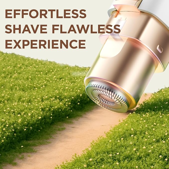 Rechargeable Facial Hair Remover for Women: 2 in 1 Electric Eyebrow and Facial Hair Remover - Suitable for Middle-aged Women’s Eyebrow, Chin, and Cheek Trimming - with Built-in LED Light (White)