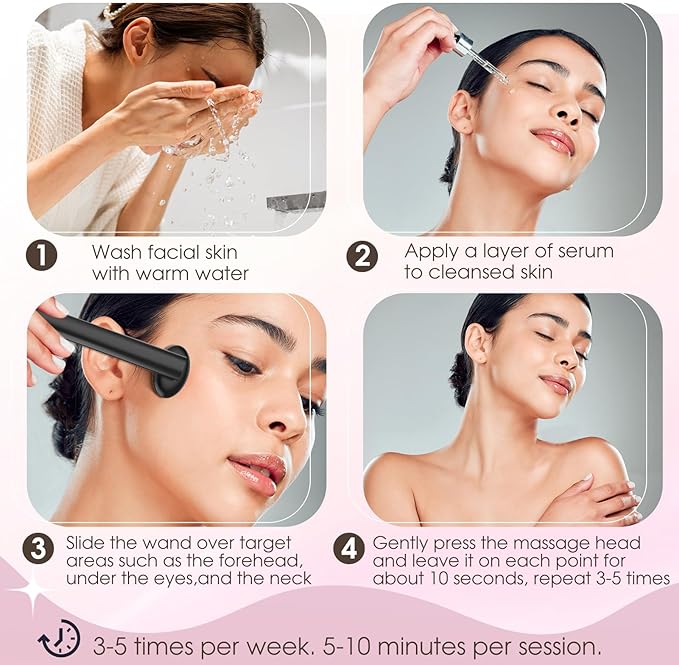 Light-Therapy-Wand, Red Light Therapy for Face and Neck, 9-in-1 Led Facial Sculptor Rejuvenation Eyes & Face Massager Tool