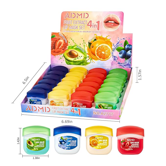 Lip Moisturizing Set, Lipstick, 24 Nourishing And Lip Balm Fruit Flavor Sets, Suitable For Dry Peeling, Dull, Lip Lines, Moisturizing And Repairing Lipstick