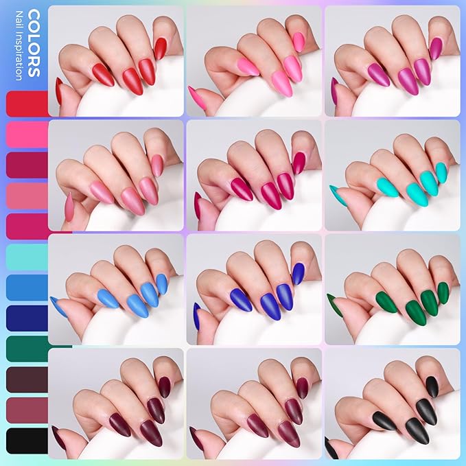 Press on Nails, 24 Colors 720PCS Short Almond False Nails with 15 Sizes, Full Cover Press on Nails for Women, Lightweight Matte Natural Fake Nails for Nail Art Design