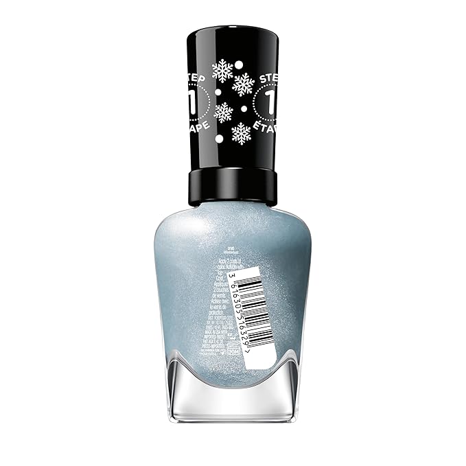 Sally Hansen Miracle Gel, Winterlust, Long Lasting, Gel-Like Formula, No UV Lamp Needed, Opaque, Shimmery Blue Nail Polish