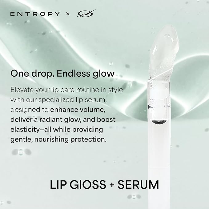 ENTROPY Makeup Charm Ultra Glossy Lip Serum, Nourish Lip Care with Amino Acid Complex, Hydrating, Cooling Care, Non-Sticky, High Shine Finish, Crystal Clear