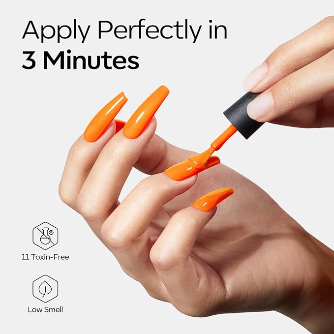 modelones Neon Gel Nail Polish Set, 6 Colors Hot Pink Blue Green Purple Yellow Orange Glitter Gel Polish Kit Soak Off LED Manicure DIY Nail Art Salon Home Gift For Women Girl