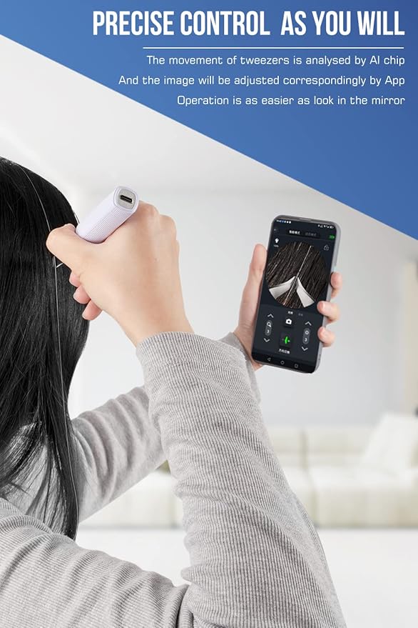 Hair Removal Tweezer with 1080p Camera, Ultimate Precision: Tweezer with Camera - Perfect for Delicate Tasks! - - Ear Hair Eyebrow Tweezer