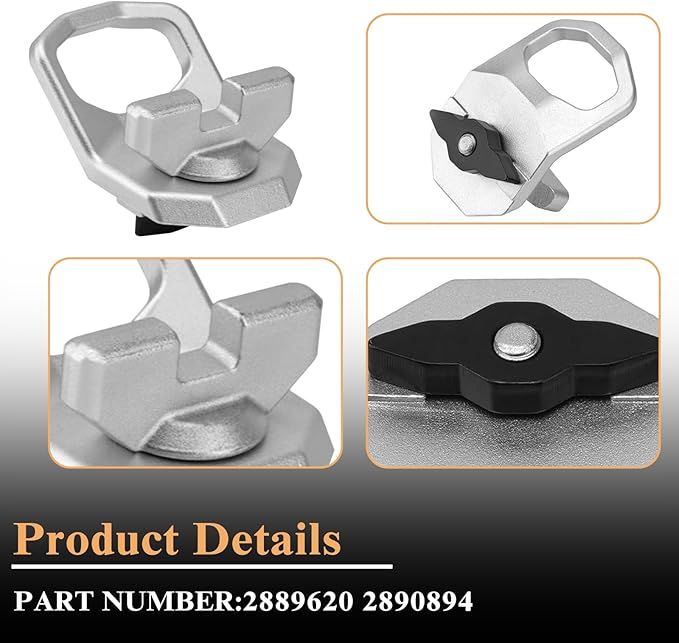 2PCS Lock and Ride Max D-Rings Replace# 2889620 2890894 Compatible with Polaris 2024-2025 Ranger, Xpedition Models
