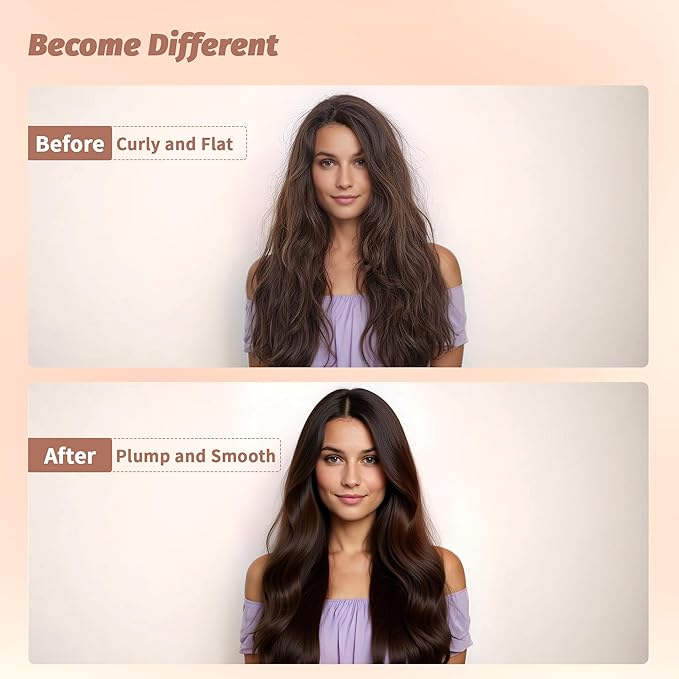 Large Round Brush for Blow Out, (2.7 Inch, 65mm Barrel) Nano Thermal Ceramic & Ionic Tech Round Barrel Roller Hair Brush with Boar Bristles for Blow Drying and Styling