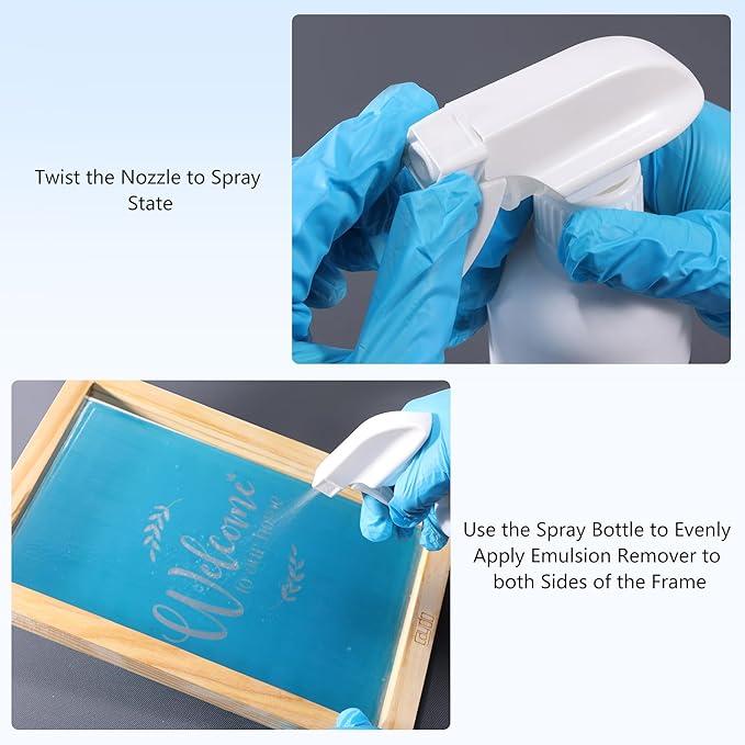 Caydo Screen Printing Emulsion Kit Includes Screen Printing Emulsion Remover Powder (Mix - 2000oz), Screen Printing Photo Emulsion (8.5 oz), Diazo Sensitizer, Screen Printing Supplies