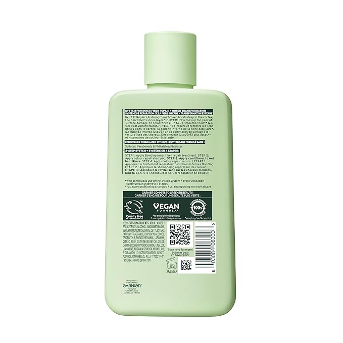 Garnier Fructis Hair Filler Color Repair Conditioner with Ceramide, Smoothing & Sulfate Free Conditioner for Colored, Bleached Hair, 10.1 Fl Oz, 1 Count