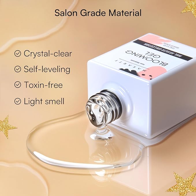 Makartt Blooming Gel: Clear UV LED Nail Art Polish for Spreading Effect Marble Soak Off Nail Polish Gel Painting Nail Designs for DIY Color Floral Watercolor Magic Manicure Gift for Women 10ml