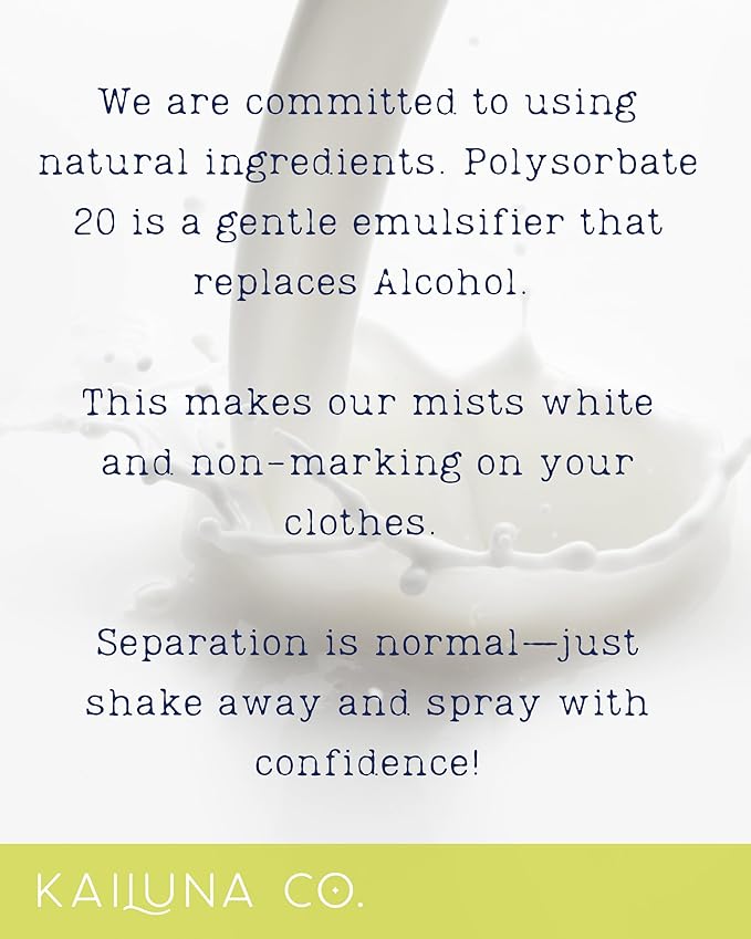 Coconut Lime Verbena Natural Hair & Body Mist Spray, Pure Essential and Fragrance Oils, Alcohol-Free, Handmade in California, 0.5Fl Oz