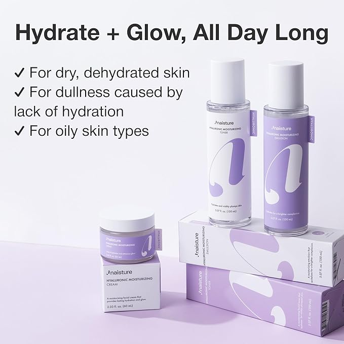 Naisture Hyaluronic Acid Emulsion – Lightweight Face Moisturizer, Niacinamide for Layering Hydration & Skin Barrier Support