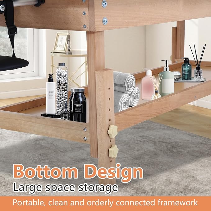 PayLessHere Metal Frame Massage Table Stationary Massage Bed 74" L 28" W 2.5" THK Memory Foam Layer Heavy Duty Stationary Physical Therapy Bed for Spa Footmassage Facial CareSpa Tattoo