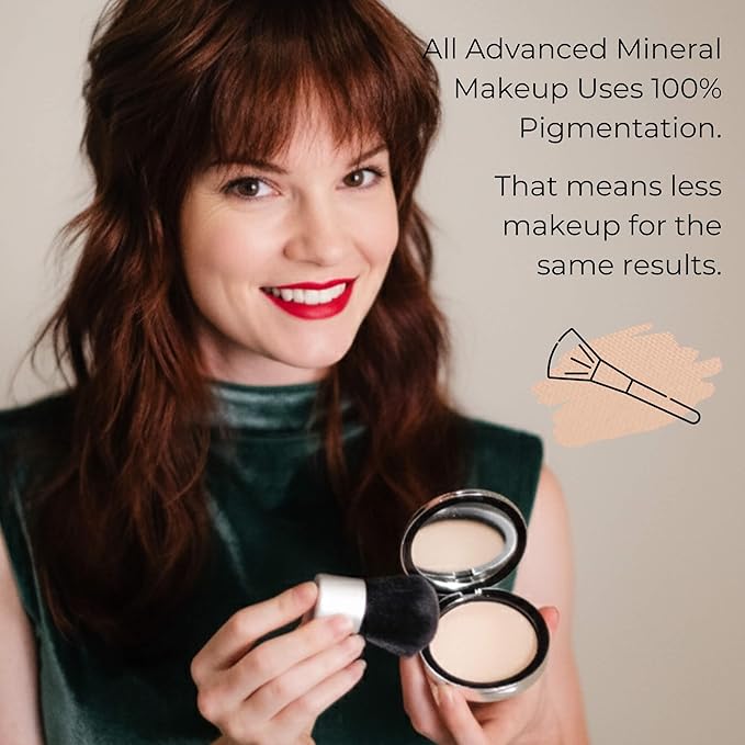 4-in-1 Pressed Foundation Powder with Natural SPF, Concealer & Finishing for Medium to Full Coverage Foundation, Mineral-Based (Taylor, .35 oz)