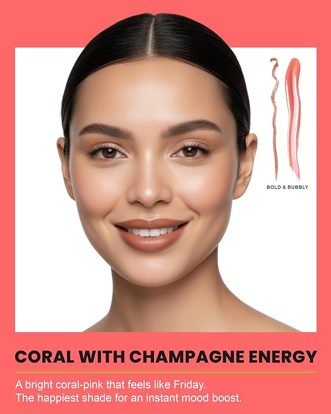 Lip Kit Duo – Bold and Bubbly - TikTok-Viral Precision Liner & Glossy Liquid Lipstick, Clean 2-Step Set with Hydrating Long-Wear Color – Bold Inclusive Beauty for Everyday Konfidence