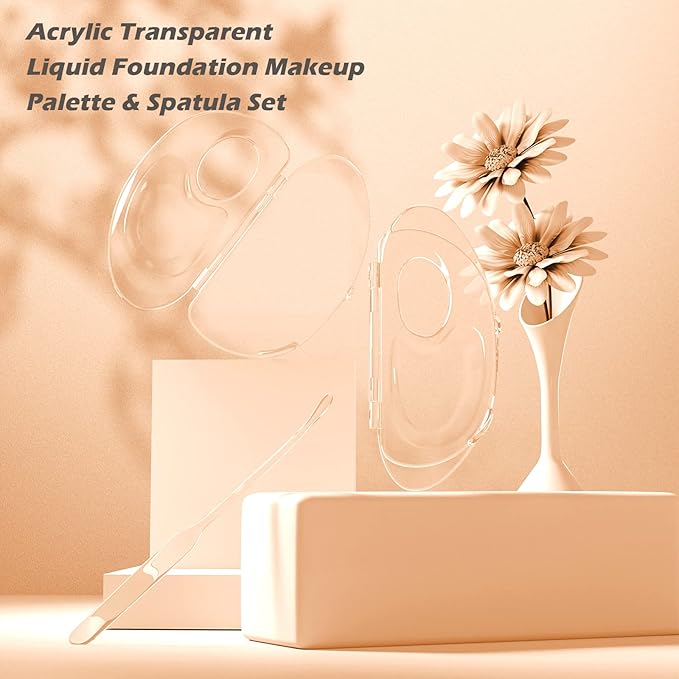 180 Degree Folding Acrylic Makeup Mixing Palette, Plastic