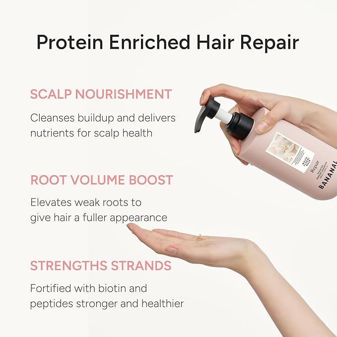 Korean Hair Repair Shampoo – Strengthens & Revitalizes Damaged, Hydrolyzed Proteins, Ceramide & Jojoba Oil – Hypoallergenic, pH-Balanced – White Floral Musk, 500ml / 16.9 fl oz