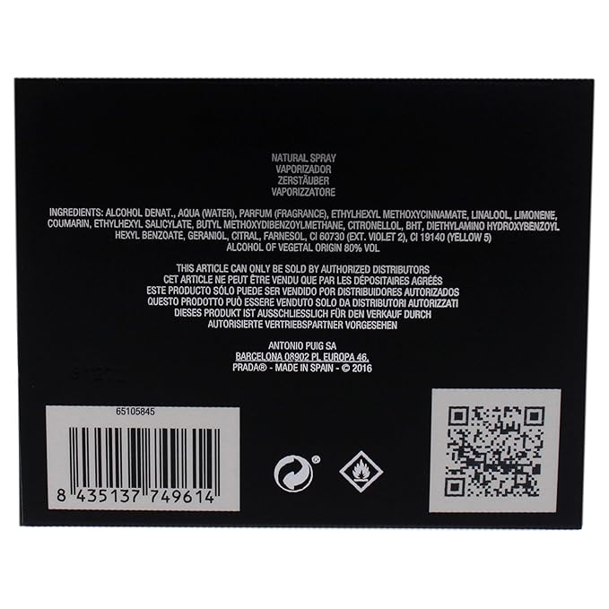 Prada LHomme Men EDT Spray 5.1 oz