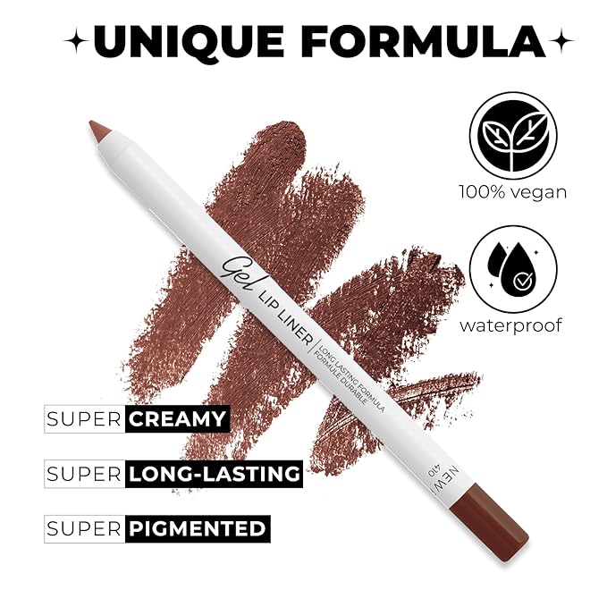 Lamel Matte Gel Lip Liner Pencil | Weightless & CreamyTexture - Sharpenable - Longwear & Waterproof - High Pigmented & Flawless Finish - Cruelty-free & Paraben-Free,- 410, 1,7g/0.05oz