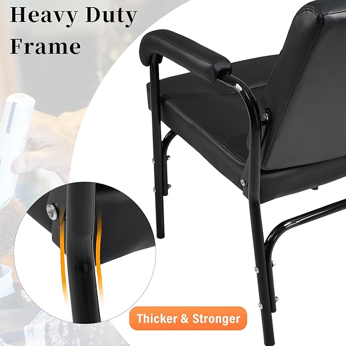 Shampoo Chair for Salon,Adjustable Reclining Up to 150°Salon Seat for Barber,Hair Stylist,Leather Shampoo Bowl Spa Beauty Equipment for Beauty Shop