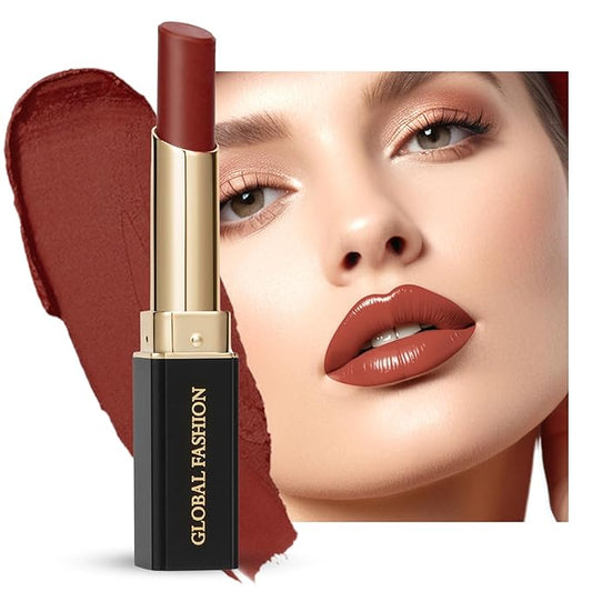 Global Fashion Silk Smooth Matte Lipstick – Long-Lasting, Luxurious Color, Rich Hydration, Lightweight Formula, Lightweight Matte Lip Color for Women, Available in Multiple Shades (118, 0.12 oz)