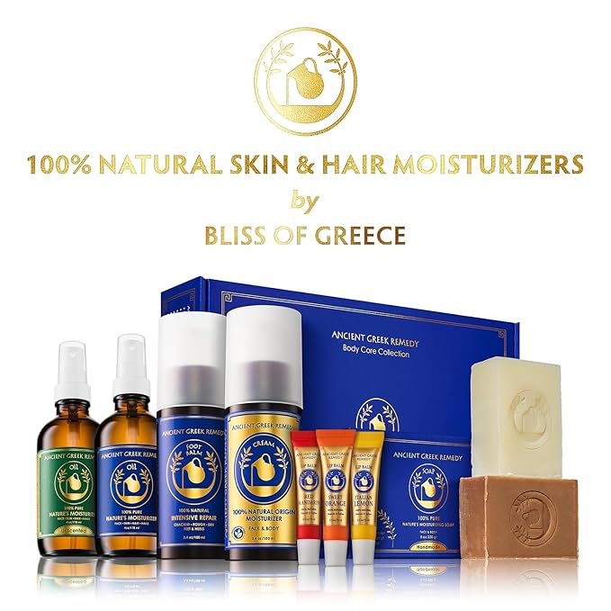 Ancient Greek Remedy Anti Aging Face Moisturizer for Women - Organic Face & Body Butter Cream for Dry Skin with Almond, Jojoba, Olive, Rosehip, Vitamin E & Lavender Oil. Natural Day & Night Cream