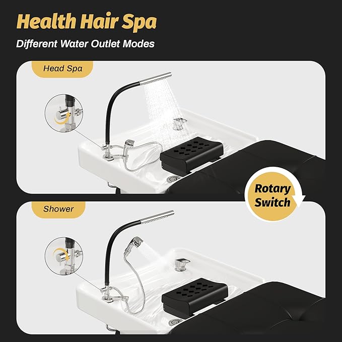 Baasha Head Spa Attachment for Shampoo Bowl – Comfortable Head Spa Waterfall Equipment for Scalp Massage & Stress Relief, Upgrade Your Salon or Home Hair Wash Experience