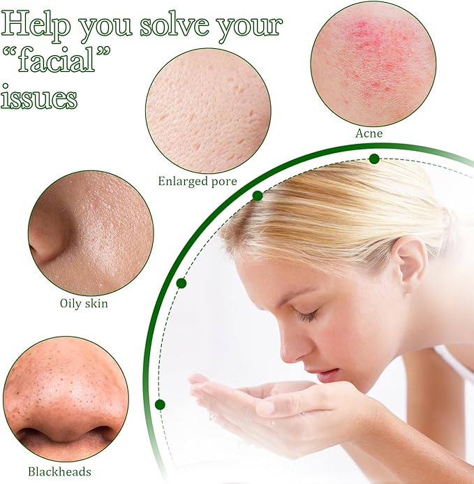 2 Pcs Dry Brush for Face, Natural Bristles Facial Exfoliating Brush with Wooden Handle Mini Face Cleansing Brushes for Women Men