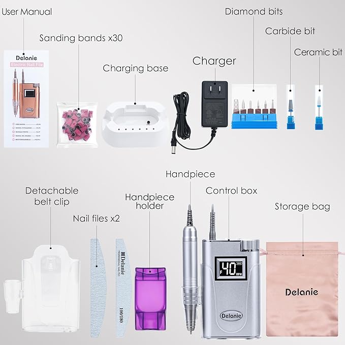 Delanie professional electric nail drill