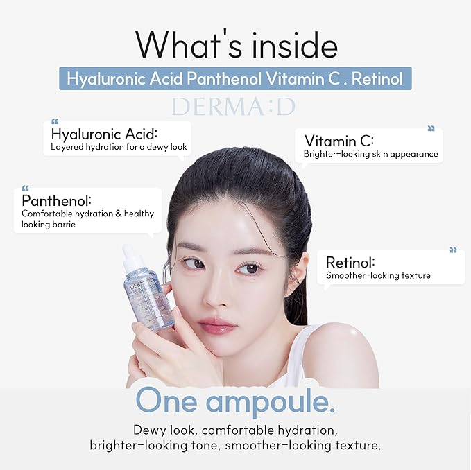 Aqua Pure Ampoule – Lightweight Hydrating Korean Face Serum with Multi-Weight Hyaluronic Acid & Panthenol. Fast-Absorbing, Non-Sticky K-Beauty Skincare for All Skin Types, 1.69 fl oz