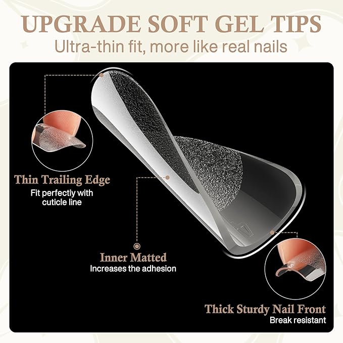 Extra Short Square Nail Tips: XS Short Nail Tips 360PCS Fake Nails 12 Sizes Soft Gel Pre-Shaped Acrylic Clear Square Press on Nails Tips for Nail Extension Home DIY Salon