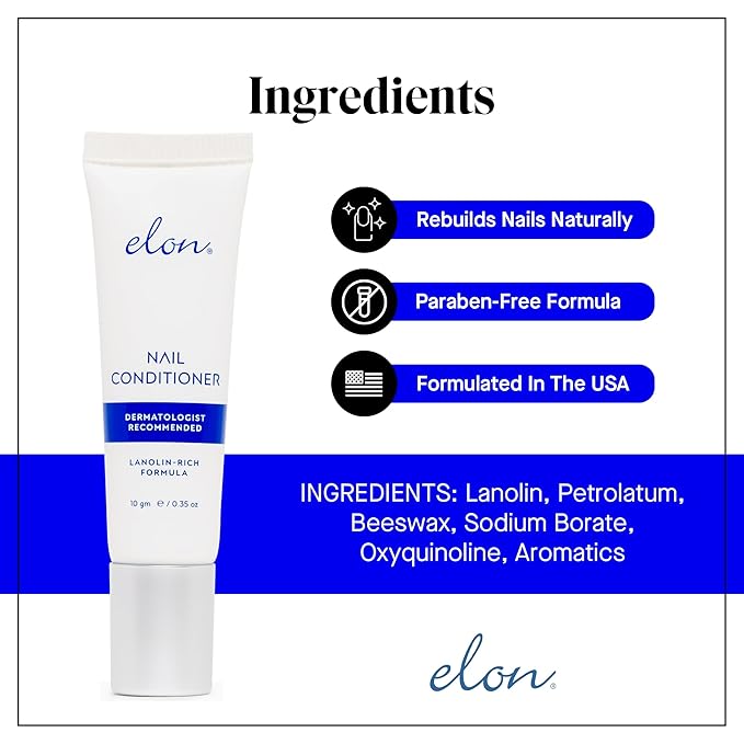 Elon Lanolin-Rich Nail Conditioner, Strengthens