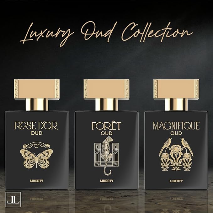 Liberty Oud Perfume for Men, 3.4 Oz Foret Premium Oud Perfumes Anniversary Edition Long-Lasting Eau de Perfume, Luxury Woody Fragrance for Men, Perfume Spray