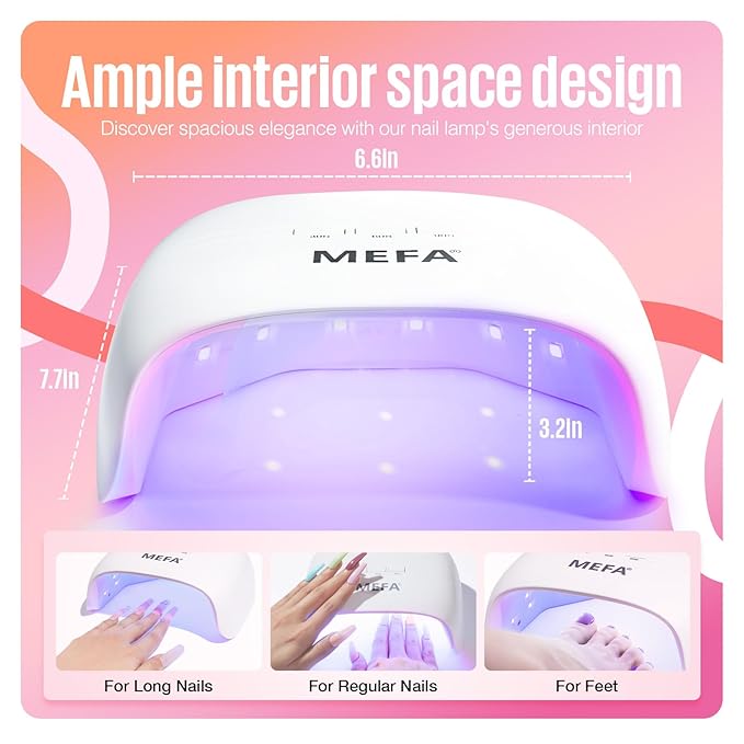 MEFA UV Nail Lamp, 72W