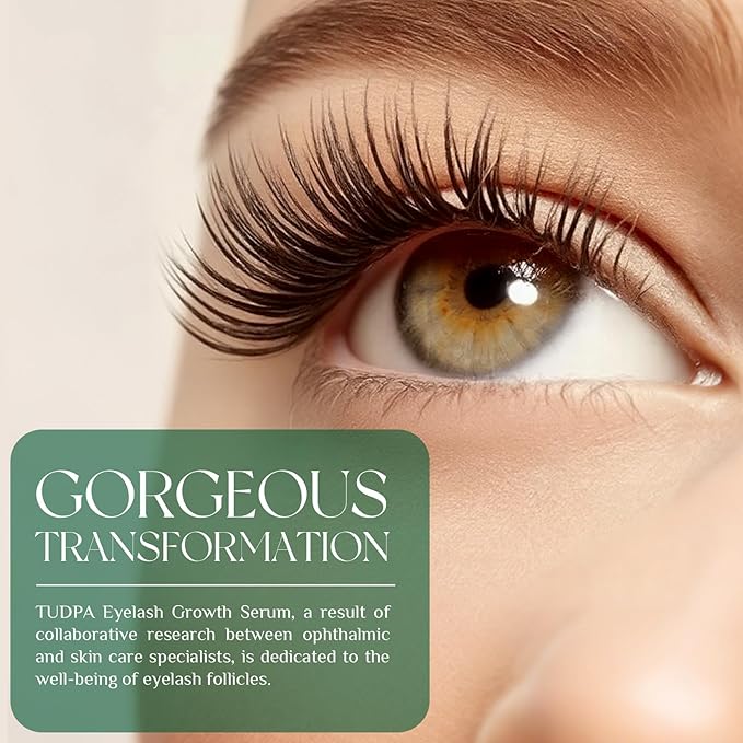 Lash Growth: Strengthen and thicken lashes with TUDPA's serum, 0.1 Fl. Oz (3 mL) (Green)